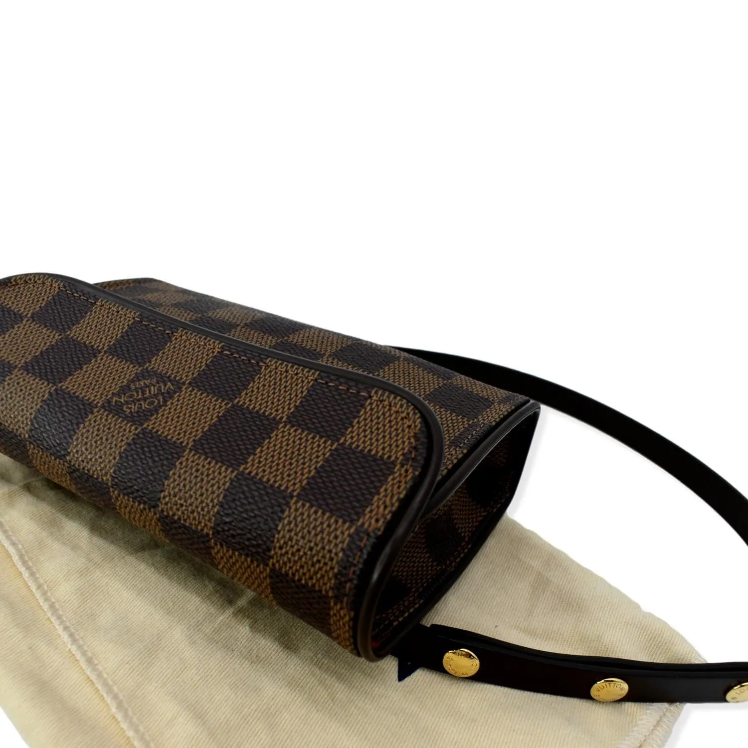 LOUIS VUITTON Pochette Florentine Damier Ebene Waist Bag Brown