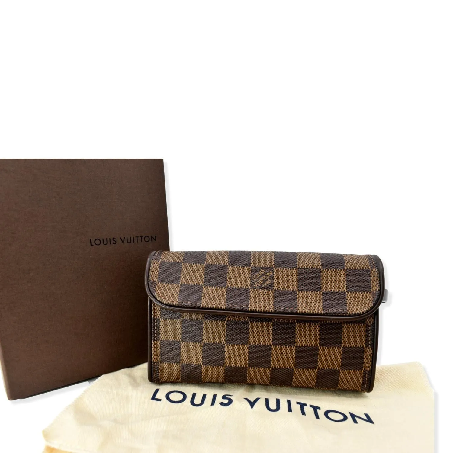 LOUIS VUITTON Pochette Florentine Damier Ebene Waist Bag Brown