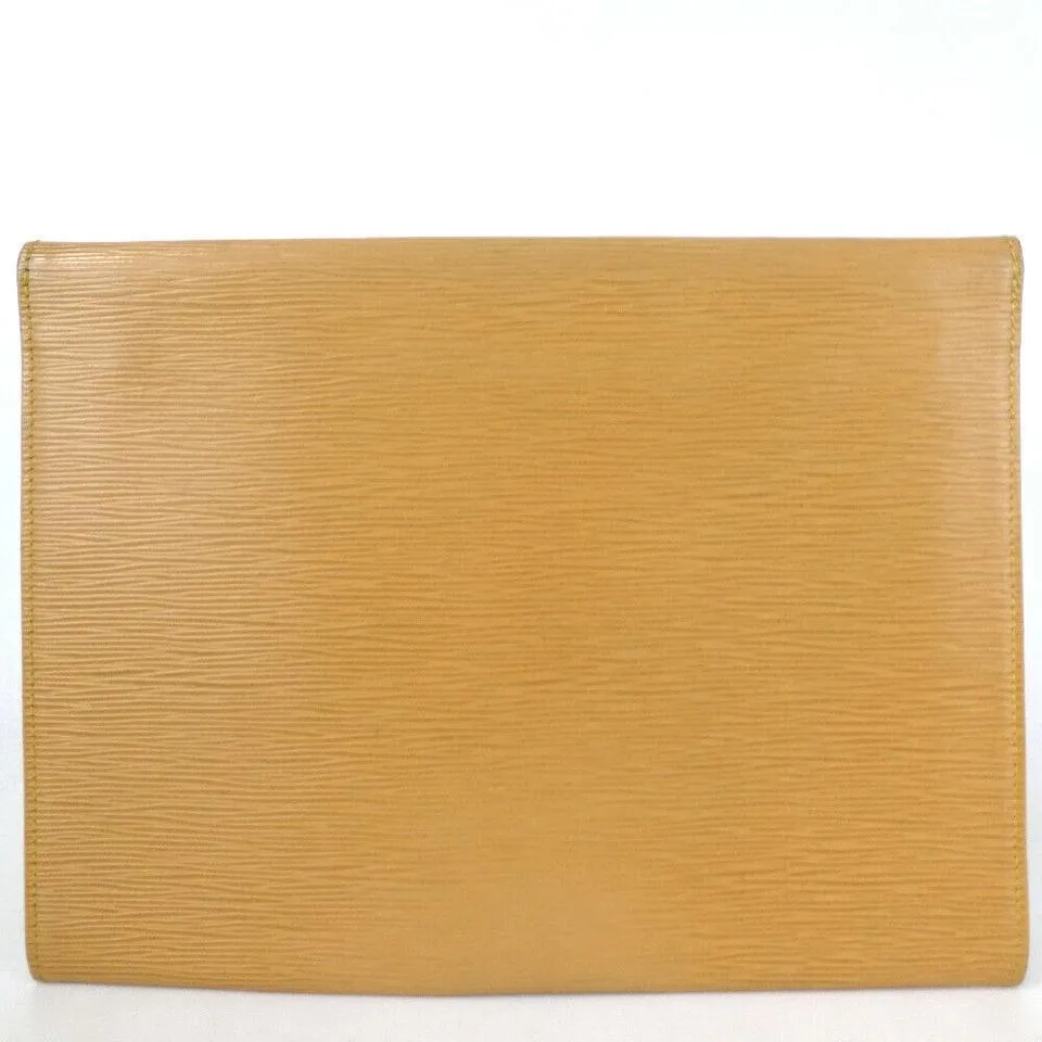 Louis Vuitton Porte Lena Fold Over Beige Epi Leather Clutch 872662