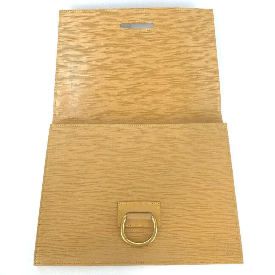 Louis Vuitton Porte Lena Fold Over Beige Epi Leather Clutch 872662