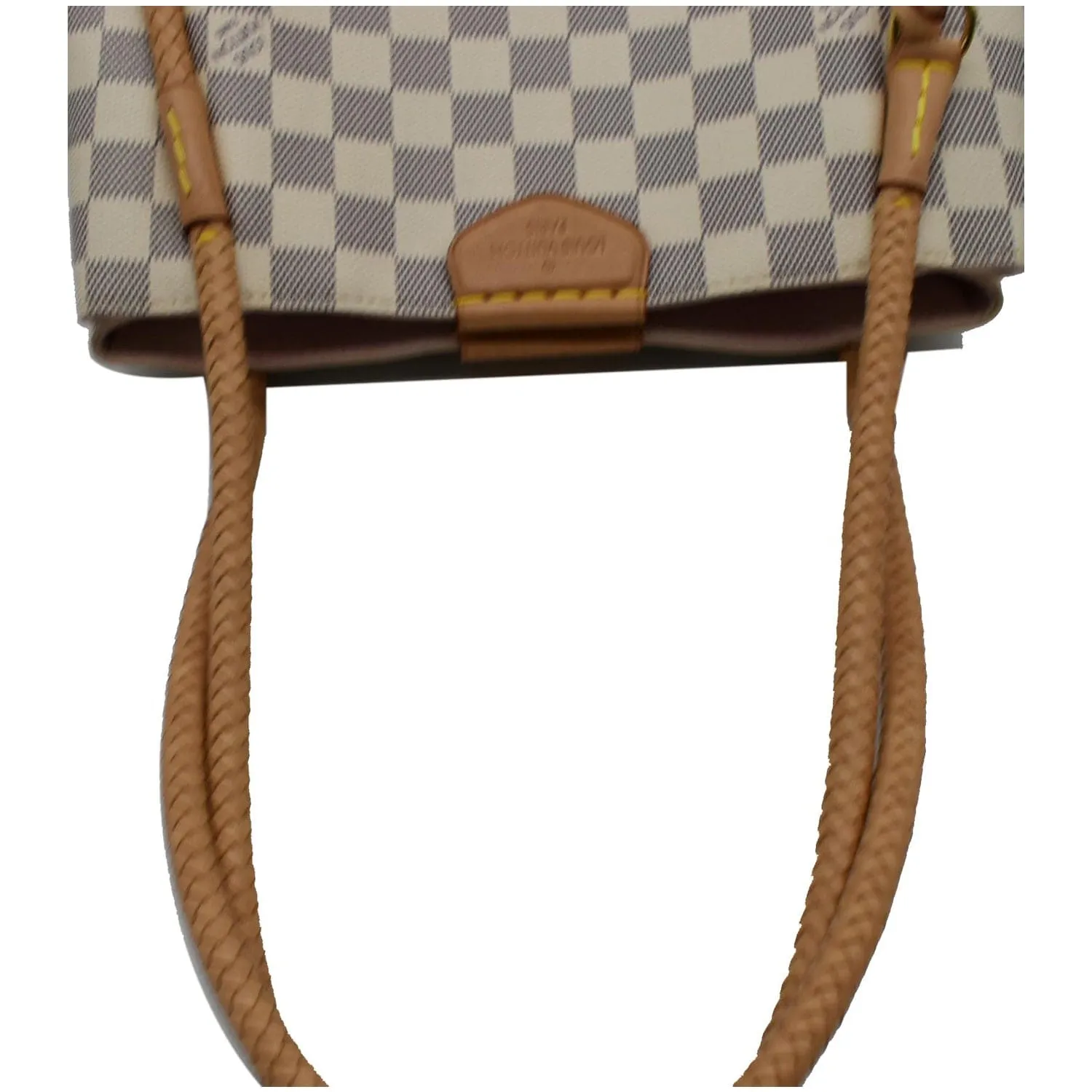 LOUIS VUITTON Propriano Damier Azur Tote Shoulder Bag White
