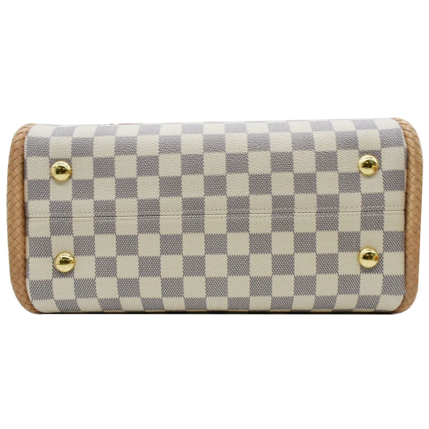 LOUIS VUITTON Propriano Damier Azur Tote Shoulder Bag White