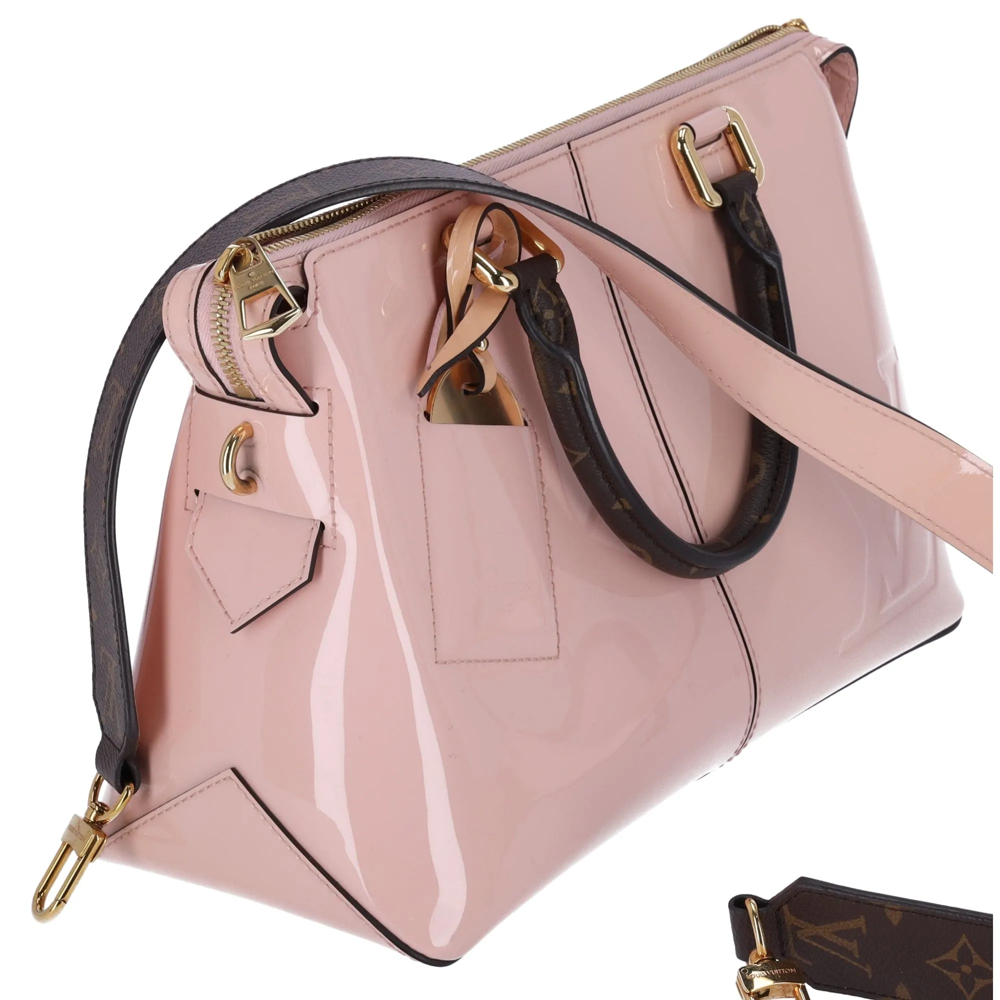 Louis Vuitton Vernis Mirror Tote Pink Rose Ballerine Patent Leather M54639
