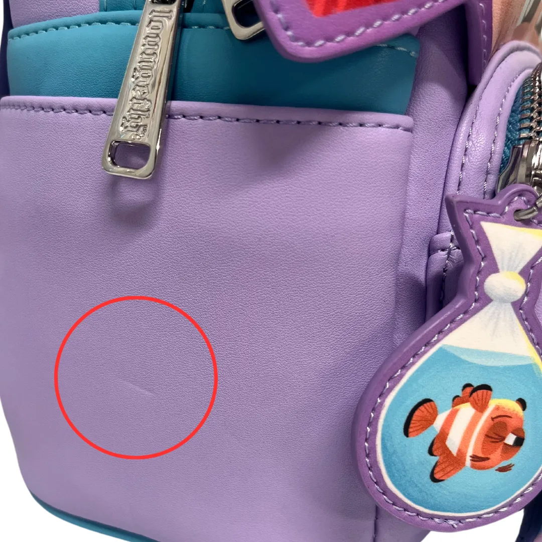 Loungefly Disney Pixar Darla Cosplay Mini Backpack DEFECTIVE #312