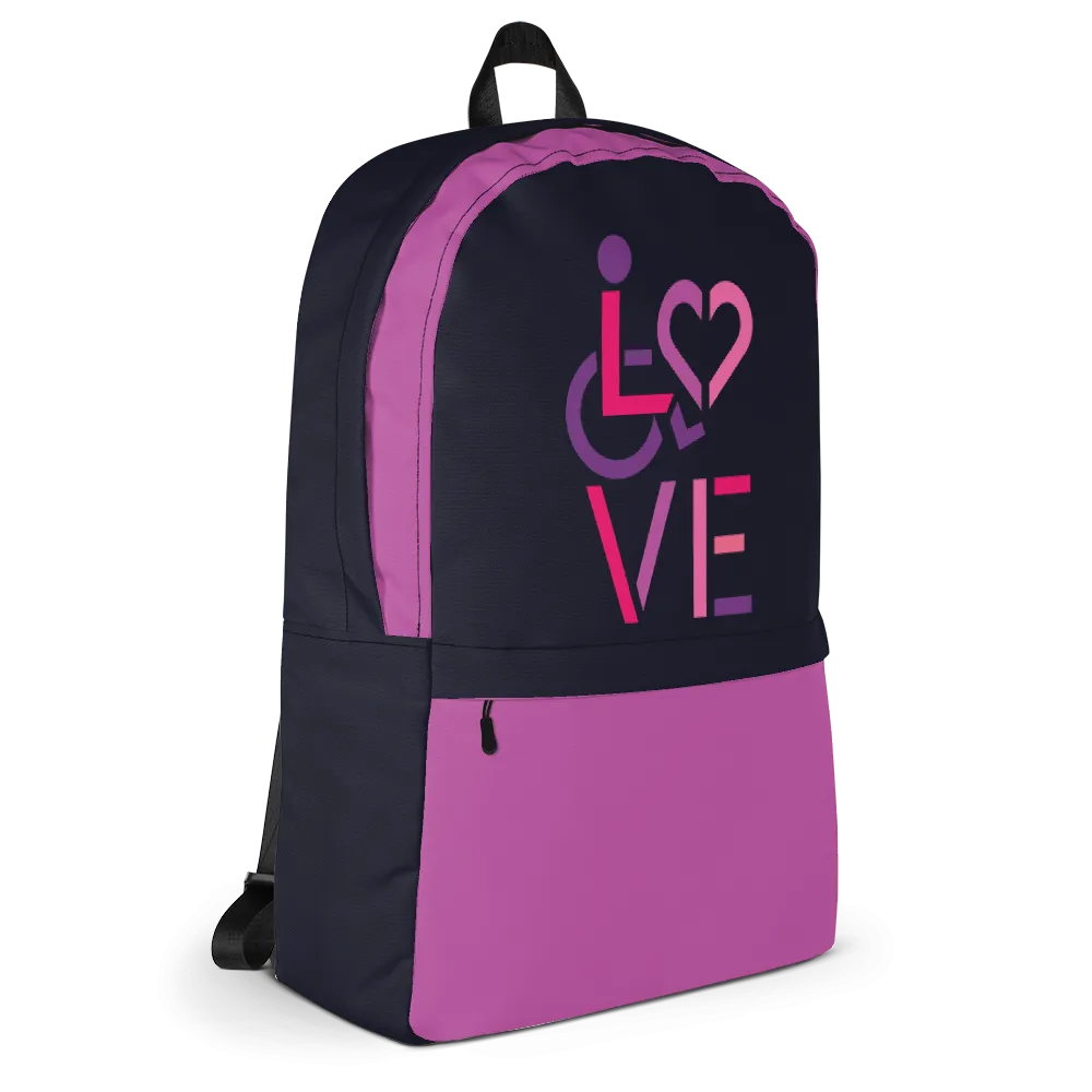 LOVE (for the Special Needs Community) Backpack Stacked Design 2 of 3