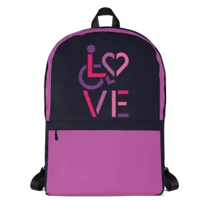 LOVE (for the Special Needs Community) Backpack Stacked Design 2 of 3