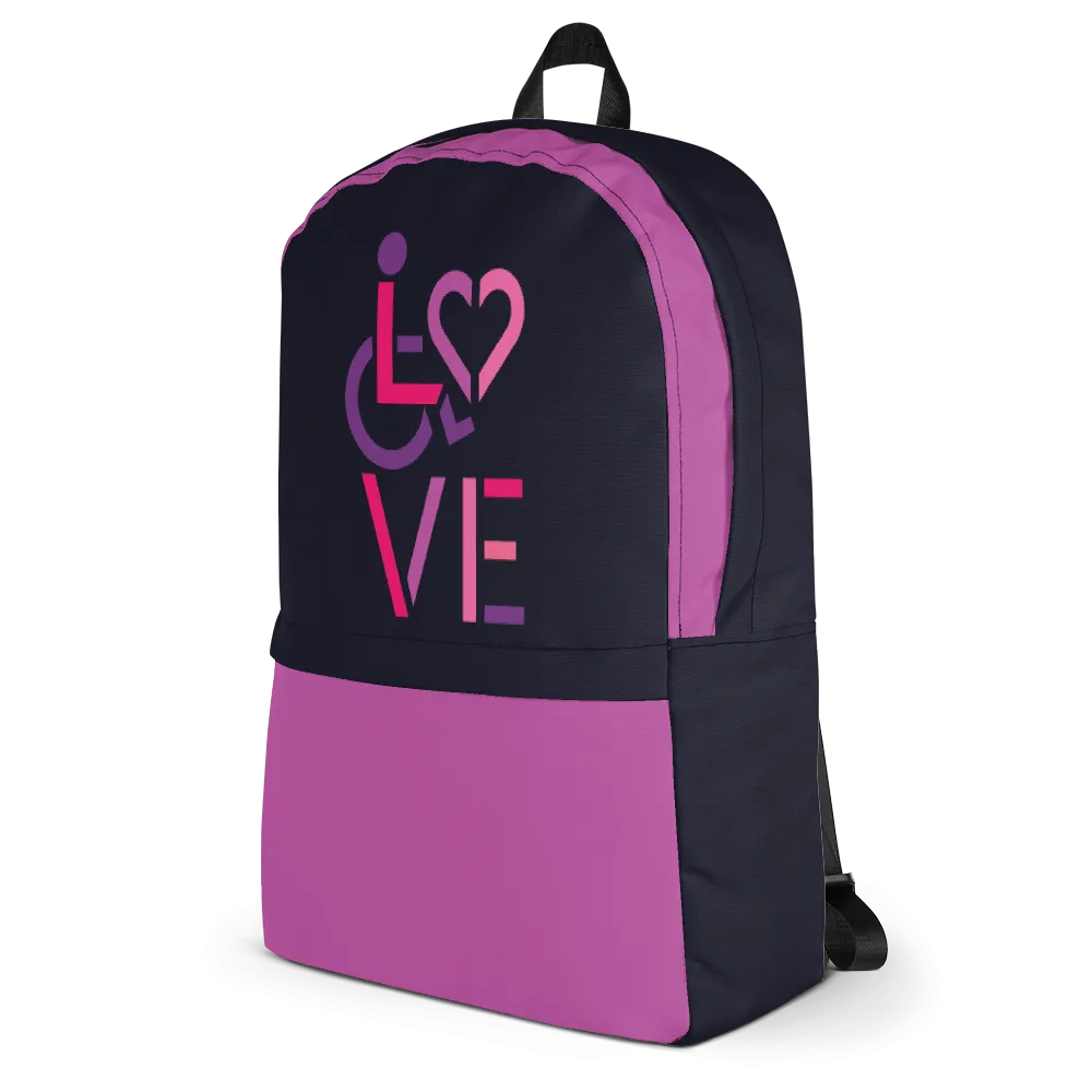 LOVE (for the Special Needs Community) Backpack Stacked Design 2 of 3