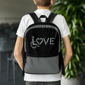 LOVE (for the Special Needs Community) Black Backpack