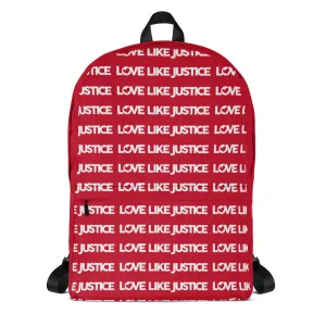 Love Like Justice Red Backpack
