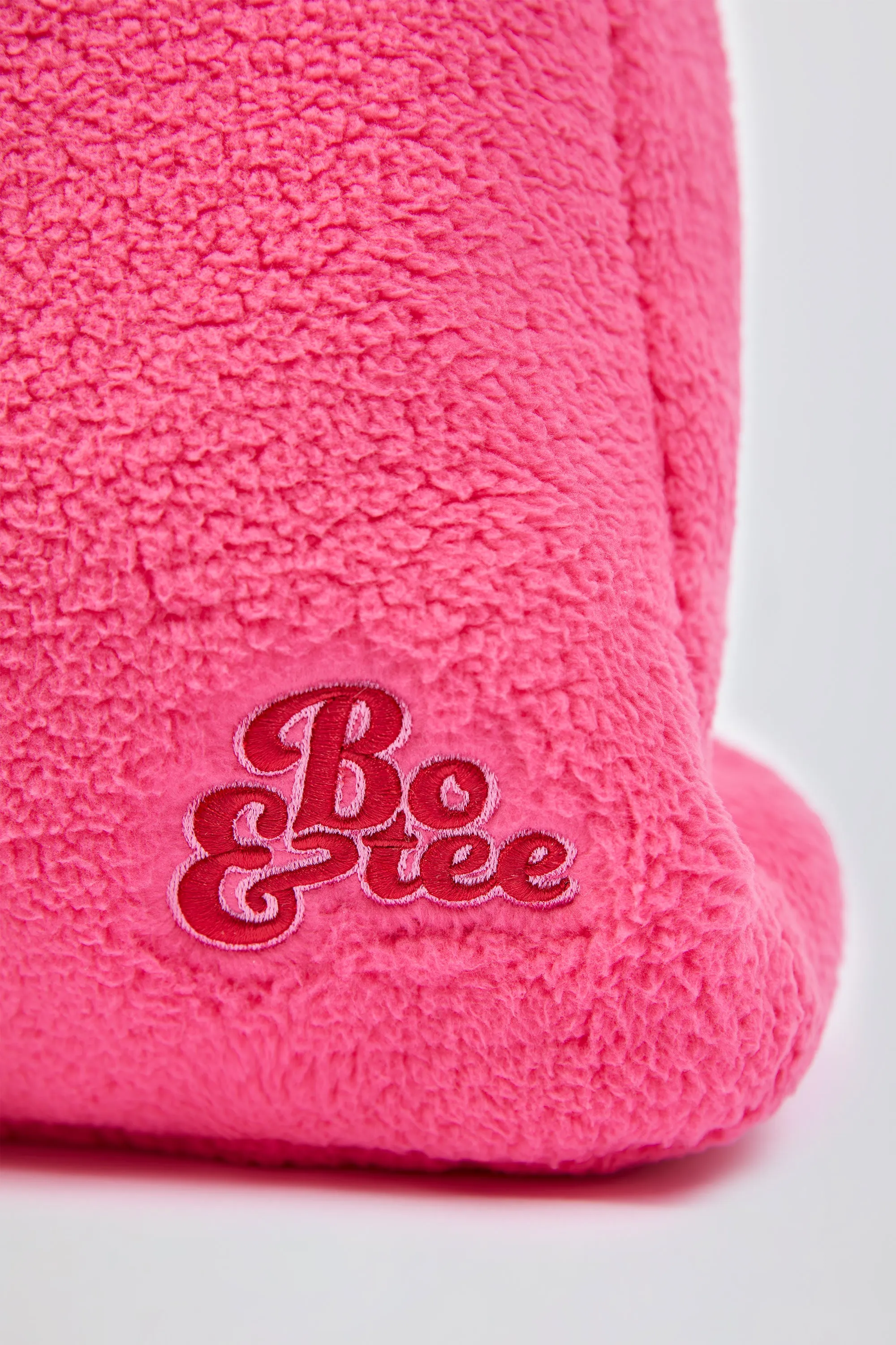 Loyal - Oversized Fleece Tote Bag in Hot Pink