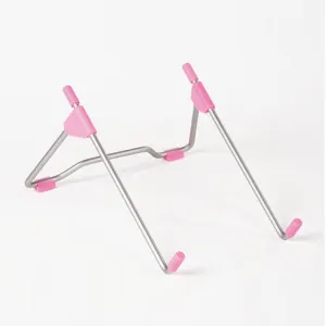 LS11 Aluminum Alloy Folding Collapsible Bracket Base Quick Heat Dissipation Stand For Macbook Laptops Tablet Holder Pink