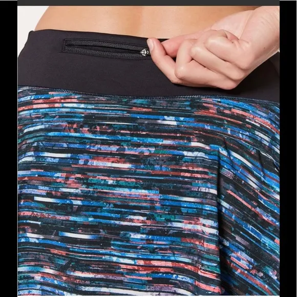 Lululemon Play Off The Pleats Skirt *13&quot; Hinshu Alpine White Multi / Black