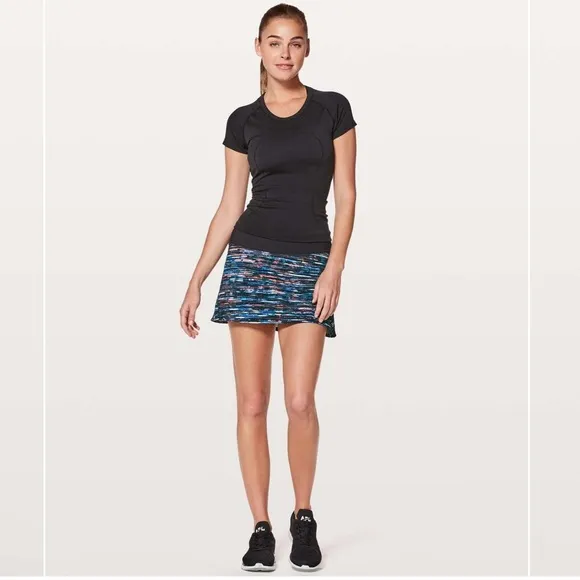 Lululemon Play Off The Pleats Skirt *13&quot; Hinshu Alpine White Multi / Black