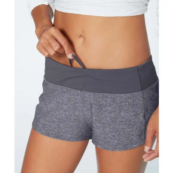 Lululemon Speed Up Short (2.5&quot;)Heather Lux Multi Black / Dark Carbon Size 10