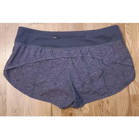 Lululemon Speed Up Short (2.5&quot;)Heather Lux Multi Black / Dark Carbon Size 10