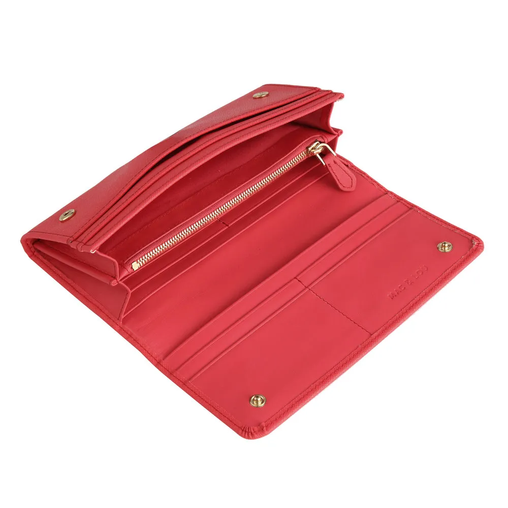 MAC&LOU Bifold Wallet Vegan Leather Red