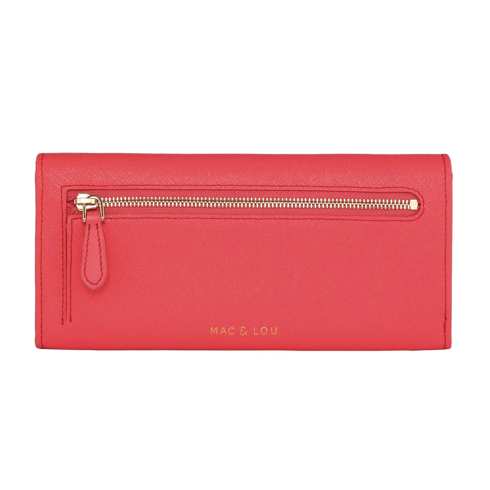 MAC&LOU Bifold Wallet Vegan Leather Red