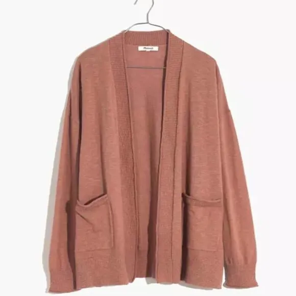 MADEWELL Bradley Cardigan Sweater Dusty Rose {H49}