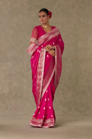 Magenta Haath Phool Saree