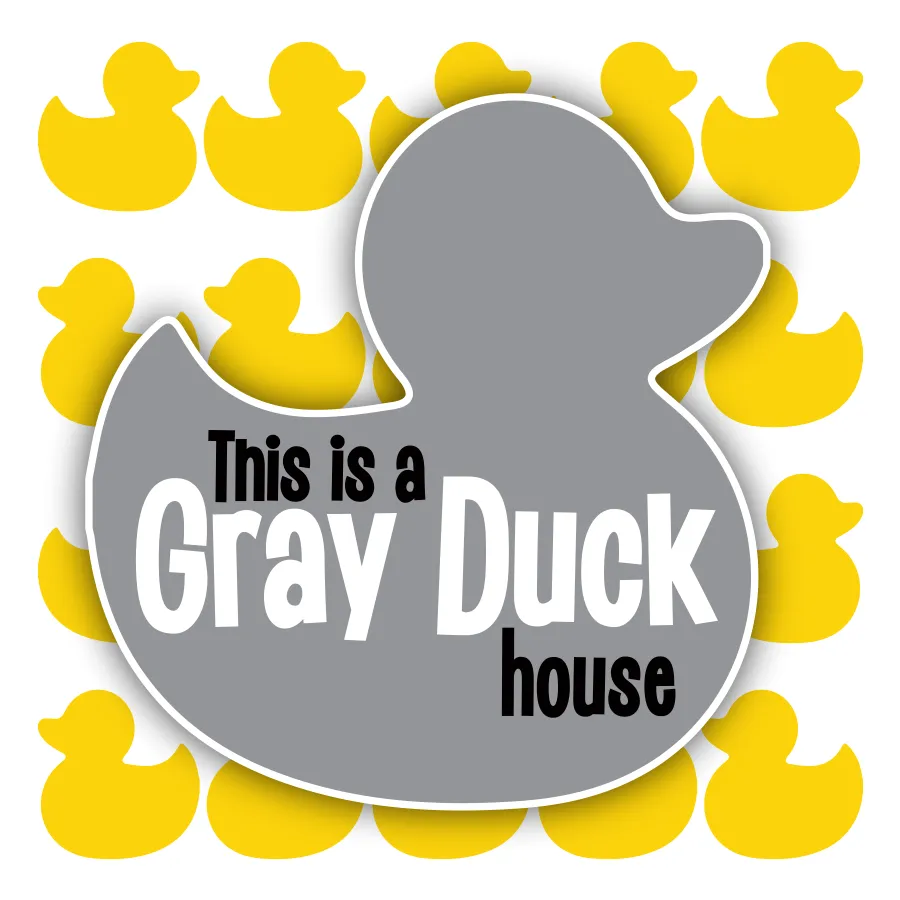 Magnet - Gray Duck House