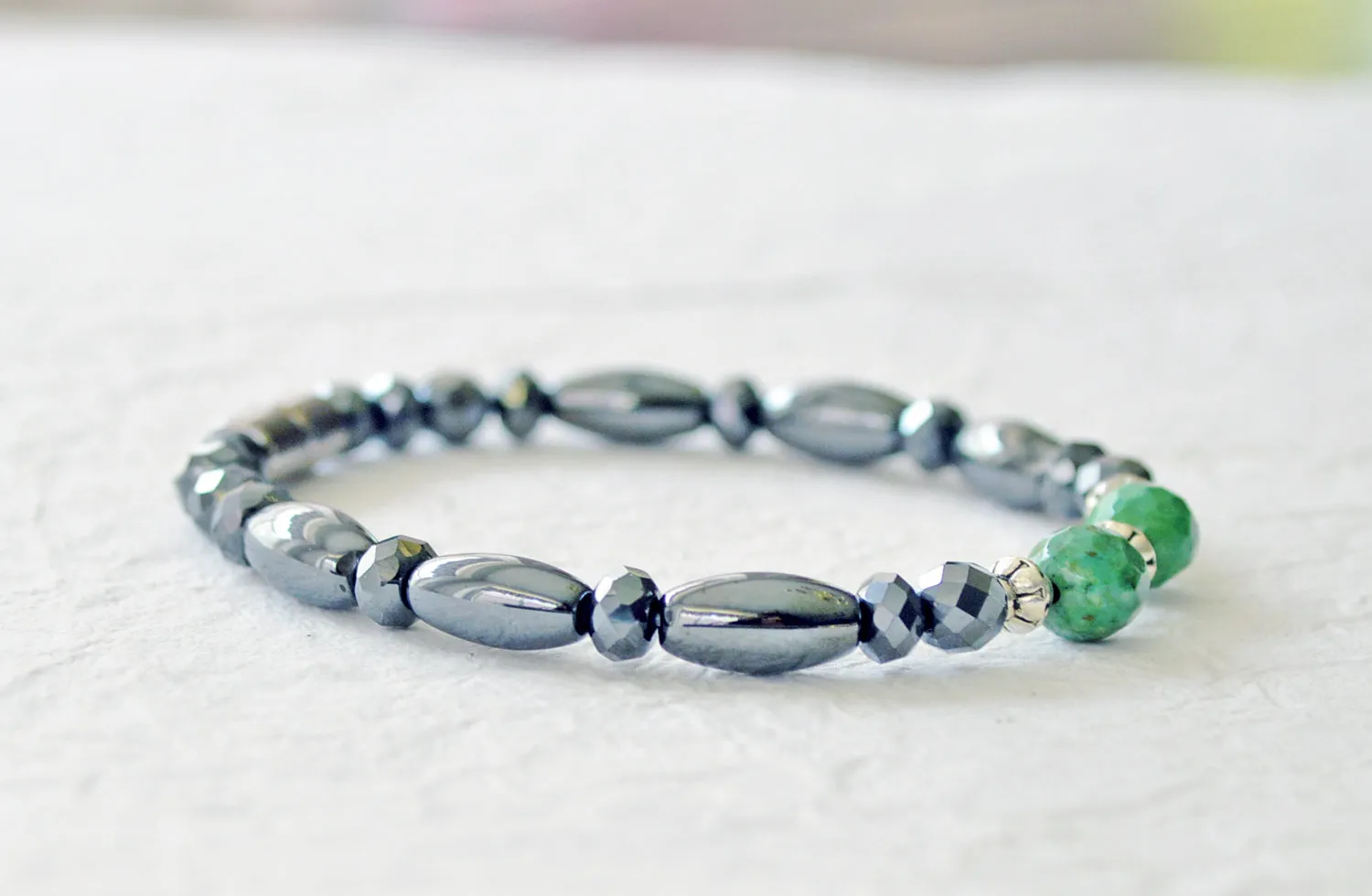 Magnetic Bracelet for Pain with Green Turquoise