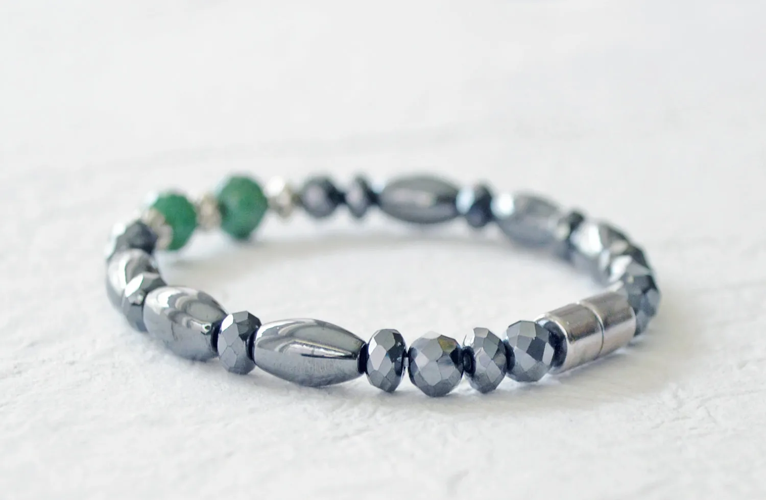 Magnetic Bracelet for Pain with Green Turquoise