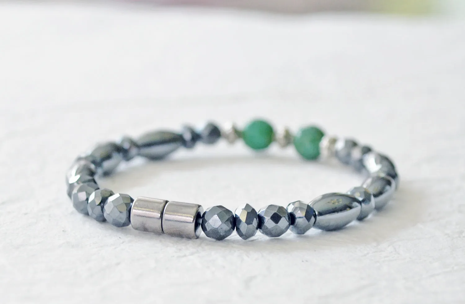 Magnetic Bracelet for Pain with Green Turquoise