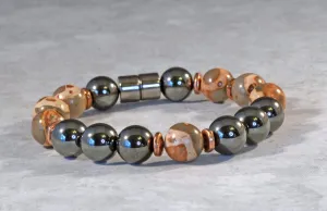 Magnetic Bracelet for Pain with Safari Jasper