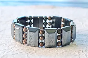 Magnetic Hematite & Jasper Grounding Bracelet