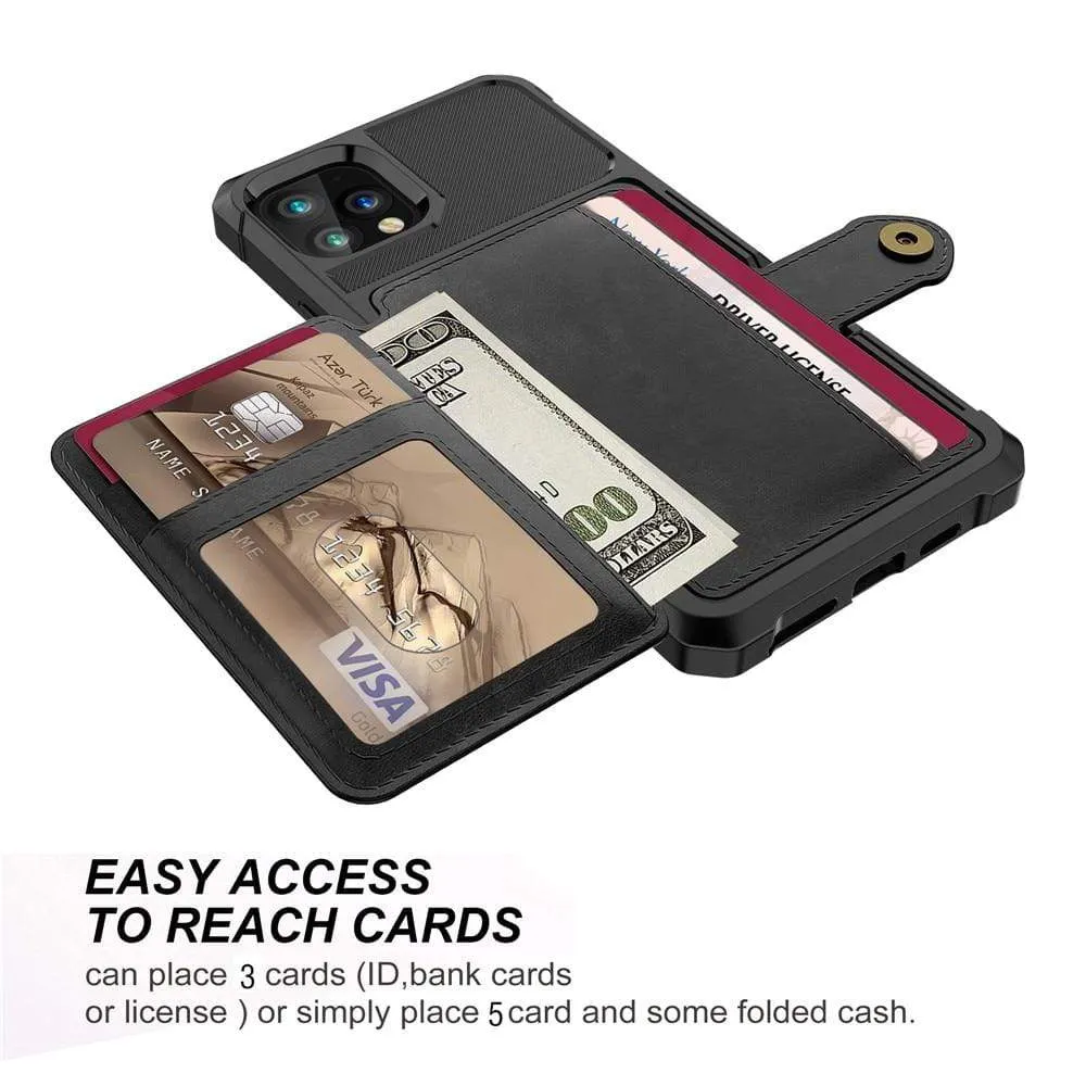 Magnetic Leather Phone Wallet Case