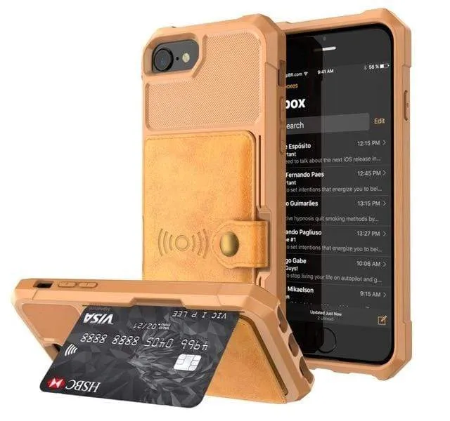 Magnetic Leather Phone Wallet Case