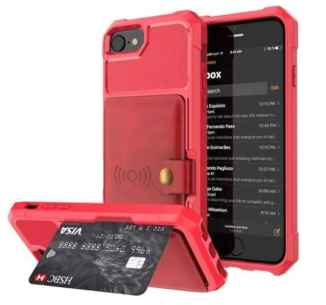 Magnetic Leather Phone Wallet Case