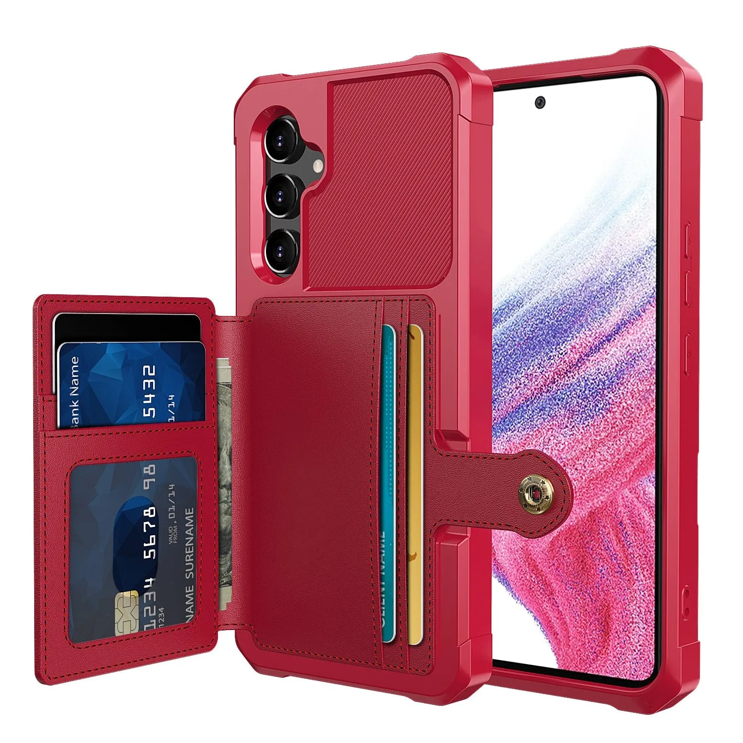 Magnetic Leather Wallet Case For Samsung Galaxy A