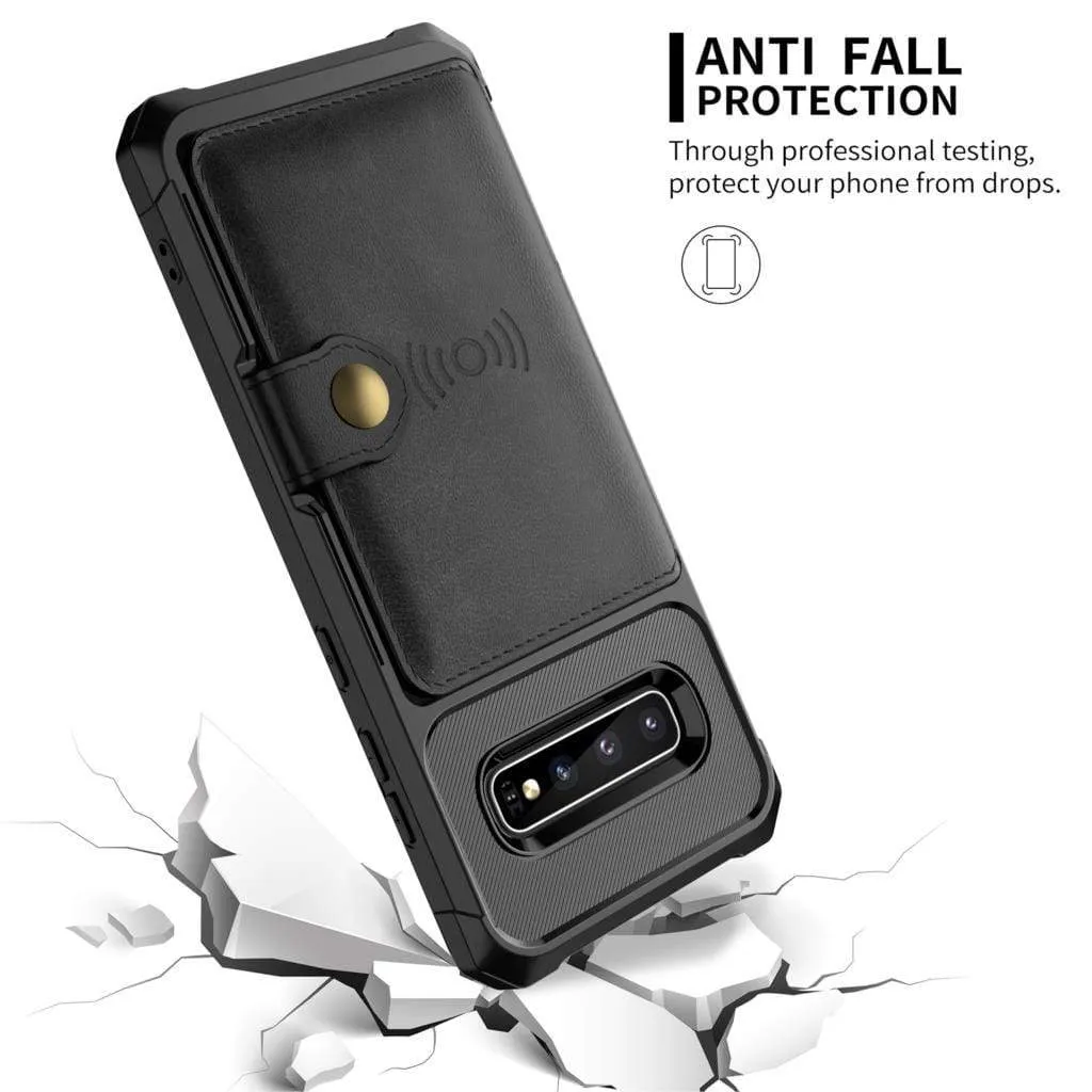 Magnetic Leather Wallet Case For Samsung Galaxy S