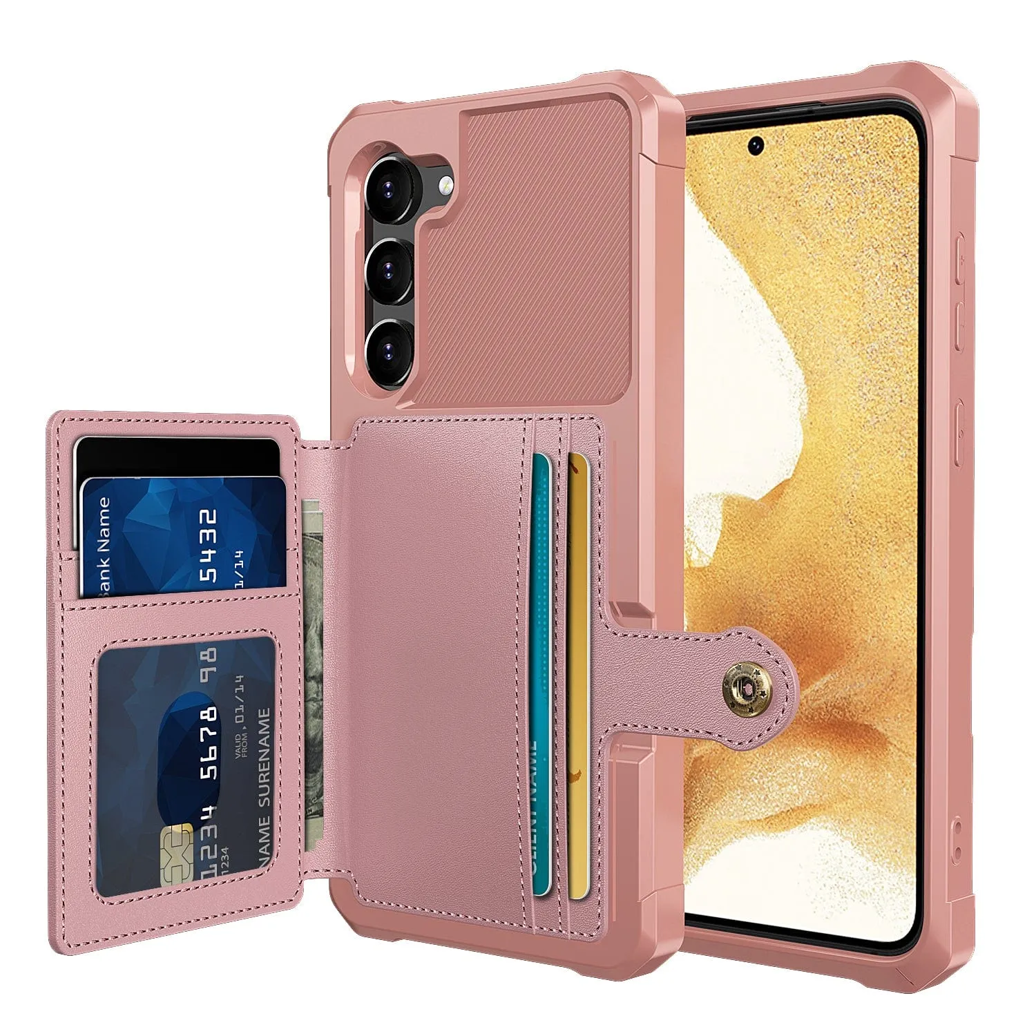 Magnetic Leather Wallet Case For Samsung Galaxy S