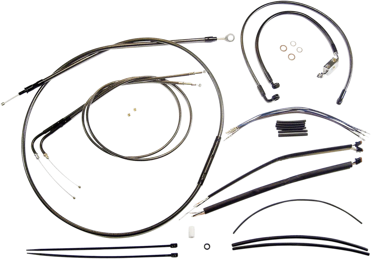 Magnum 487182 Black Pearl Handlebar Installation Kit for 15-17in. Ape