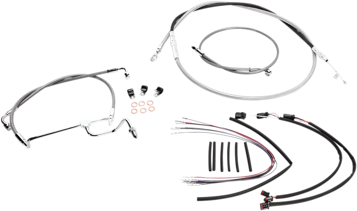 Magnum 589472 Stainless Steel XR Handlebar Installation Kit for 15-17in. Ape