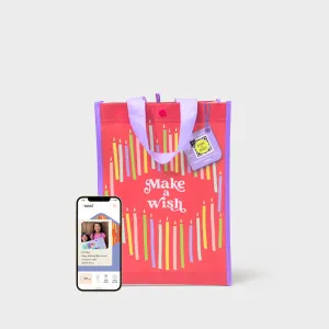 Make a Wish | Medium | Reusable Gift Bag   QR Greeting Card