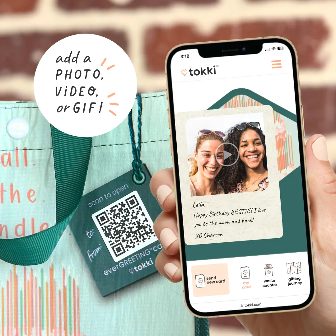 Make a Wish | Medium | Reusable Gift Bag   QR Greeting Card