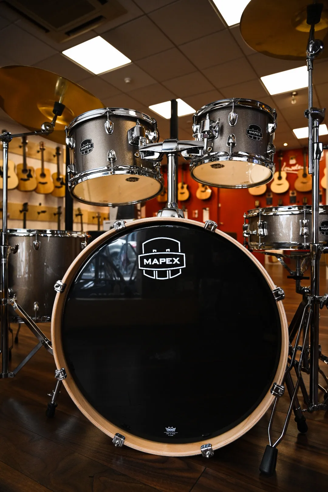 Mapex Venus 22" Rock Kit 3 piece cymbal set and throne Copper Metallic Finish
