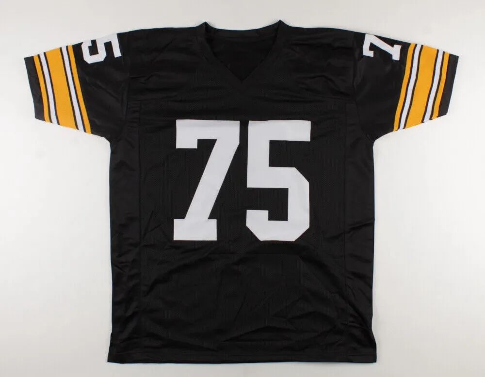 Mean Joe Greene Signed Pittsburgh Steelers Jersey Inscribed HOF 87 (Schwartz) DT