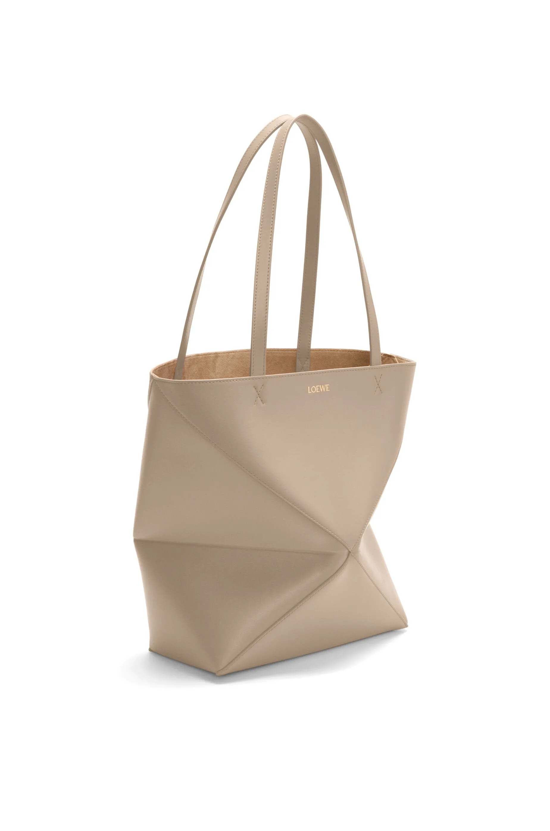 Medium Puzzle Fold Tote In Shiny Calfskin
