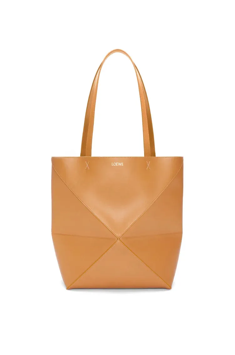 Medium Puzzle Fold Tote In Shiny Calfskin