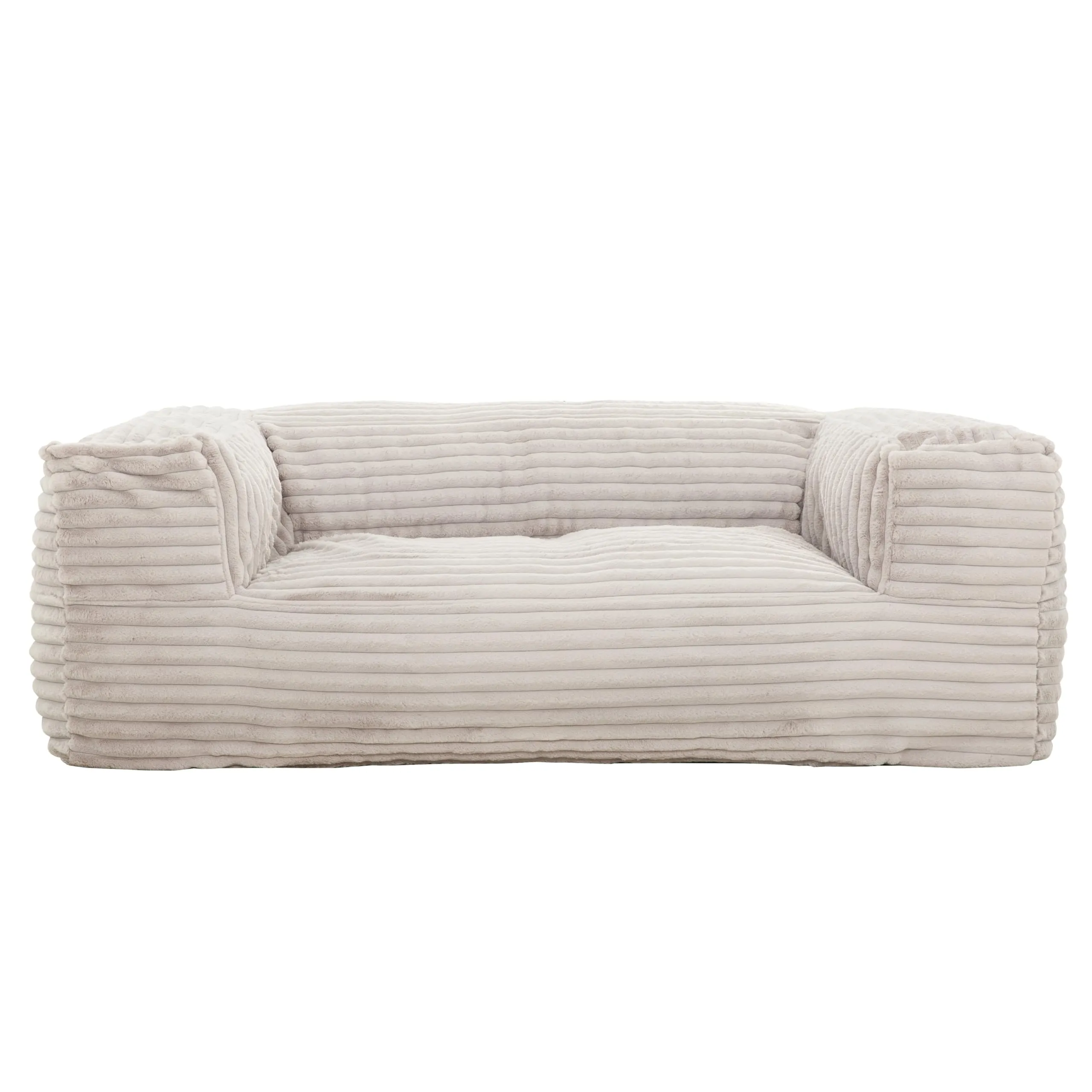 Memory Foam Bean Bag Sofa Beige Modern ontemporary Solid hildproof