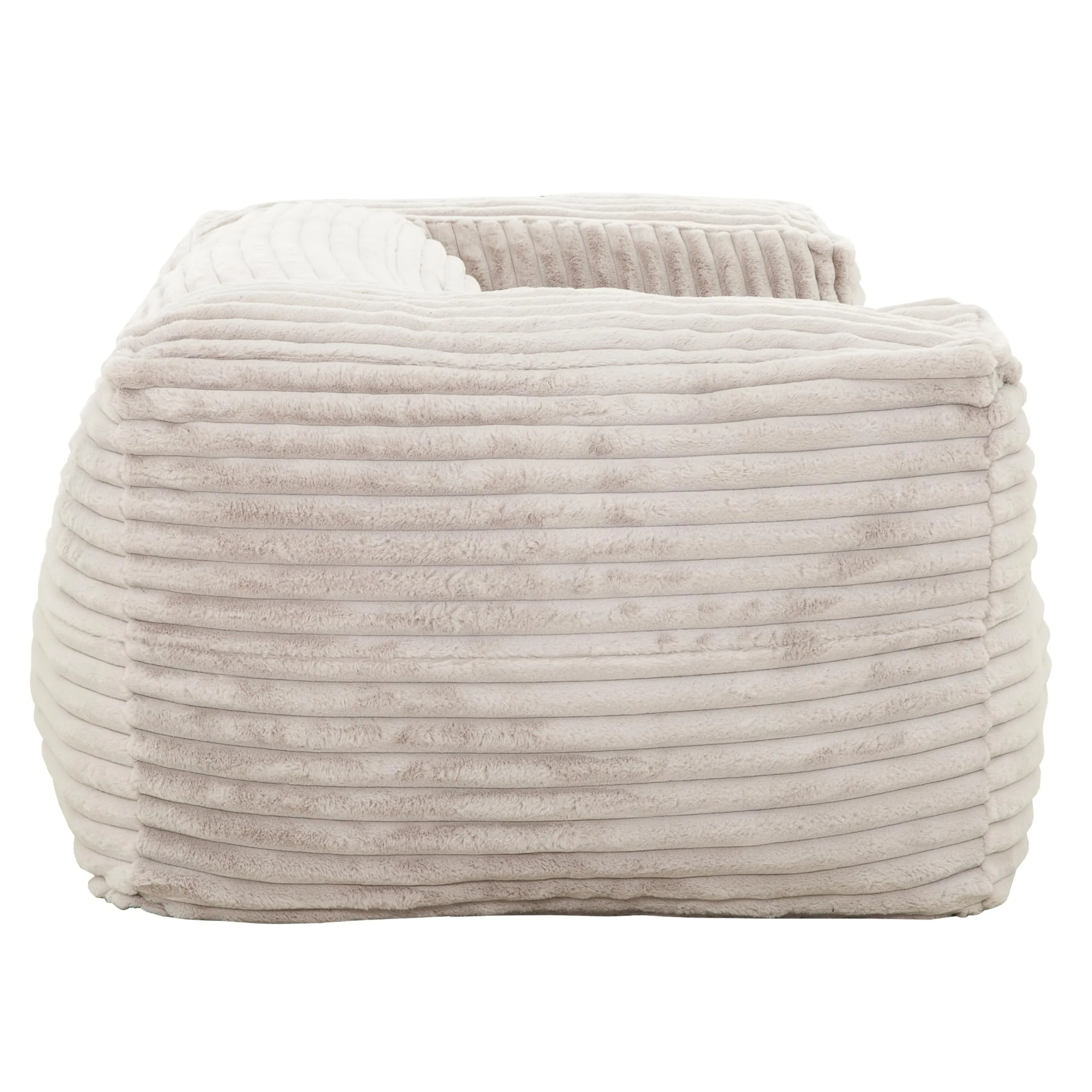 Memory Foam Bean Bag Sofa Beige Modern ontemporary Solid hildproof