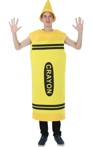 Mens Yellow Crayon Costume