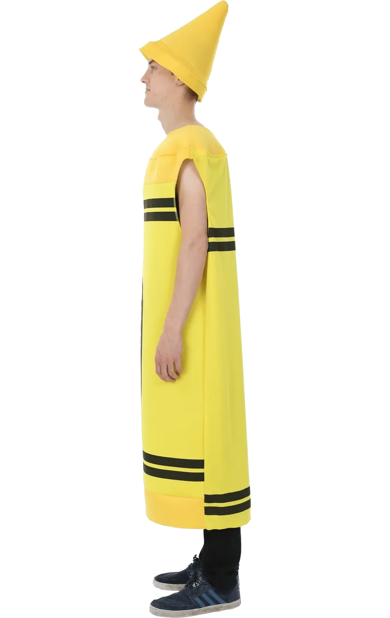 Mens Yellow Crayon Costume
