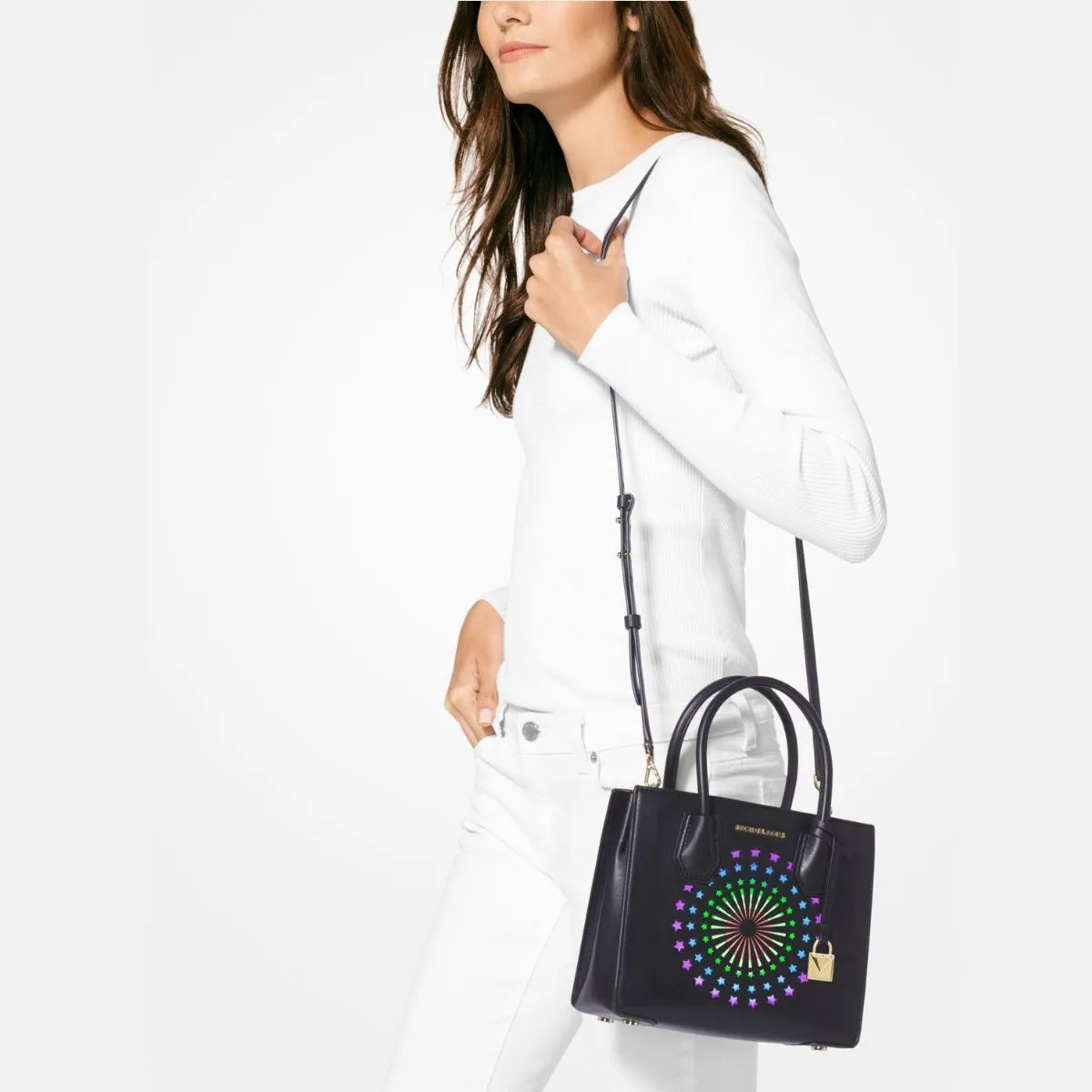 Mercer Medium Modern Disco Leather Crossbody Bag