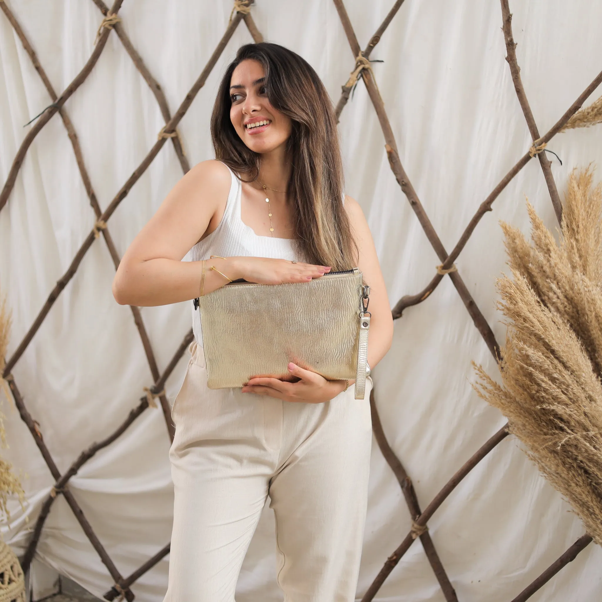 Metallic Gold Clutch