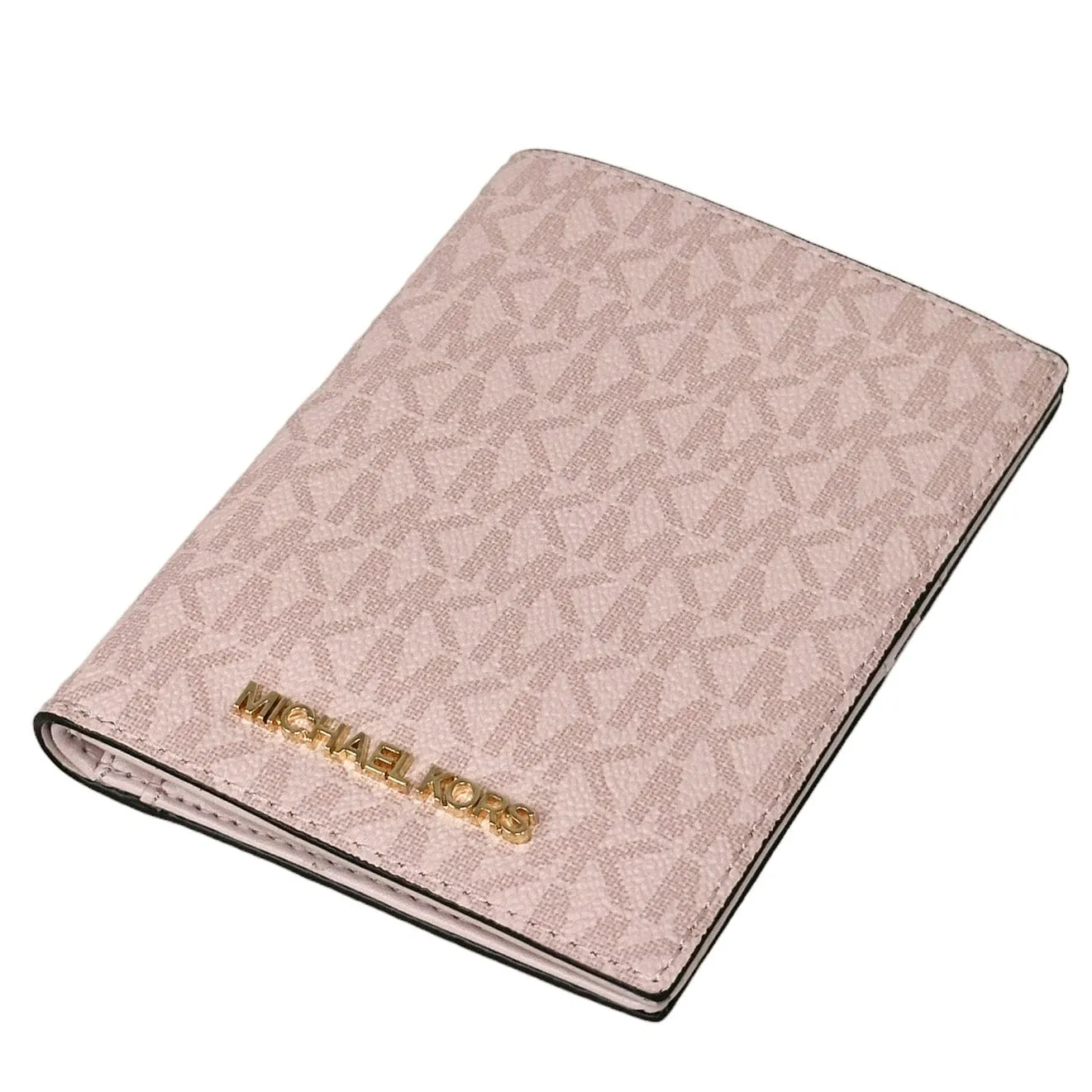 Michael Kors Jet Set Travel Medium Passport Wallet ID Holder Dark Powder Blush